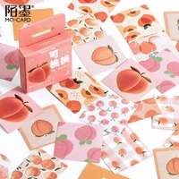 46 sheets cute peach fruit paper sticker diy decorative sticker planner diary scrapbooking kawaii stationery school supplies