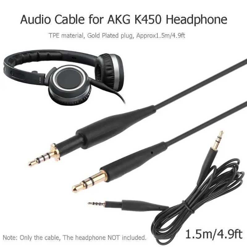 Удлинительный аудиокабель ALLOYSEED 150 см 2 5 мм штекер 3 переходник для AKG K450 Q460 K480 K451