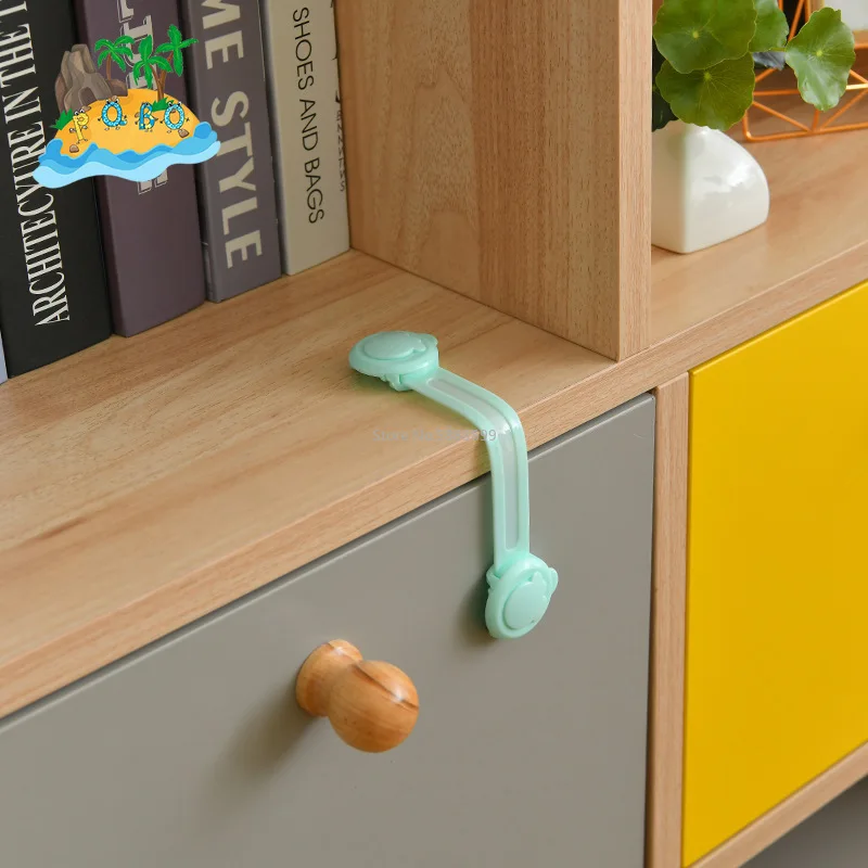Cerradura de caj&oacute;n multiusos para beb&eacute;, Protector de seguridad de pl&aacute;stico para ni&ntilde;os, para gabinete, refrigerador, ventana, armario, 6 uds.-1