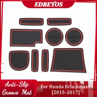 for honda brio and honda amaze door groove anti dirty mats cup holder liners 2015 2016 2017 9pcs