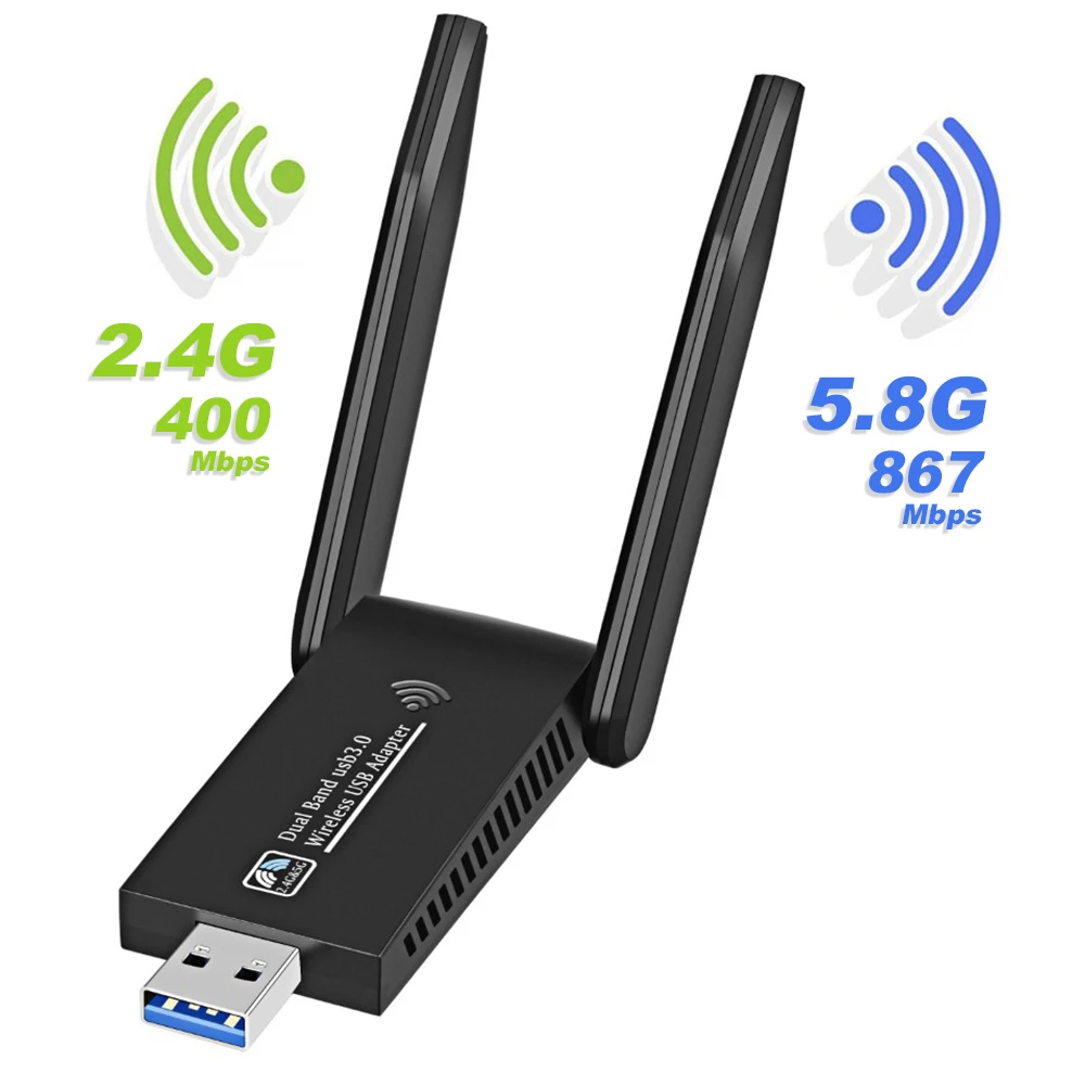 

USB 3,0 Wi-Fi адаптер 1300 Мбит/с, 2,4/5,8 ГГц