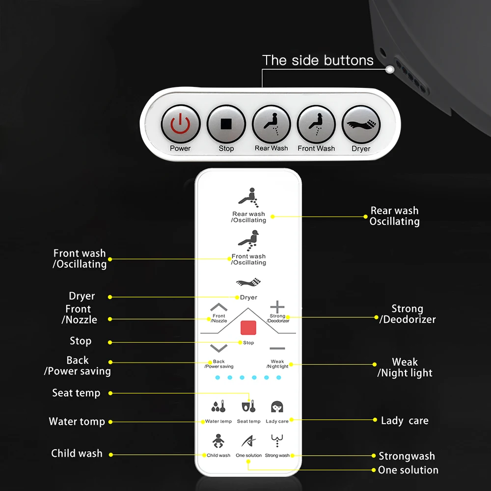 

KOHEEL Smart Bidet Heating Sits Intelligent Toilet seat Electric Bidet Cover Led Light Wc Smart Toilet Seat