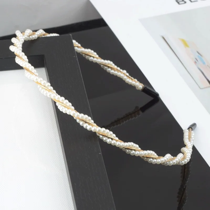 

Women Elegant Full Pearls Hairbands Sweet Headband Hair Bundle Lady Hair Hoops Fashion Accessories 2021 New