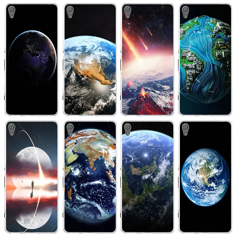 Чехол для телефона из мягкого ТПУ с изображением земного пространства sony Xperia Z Z1 Z2