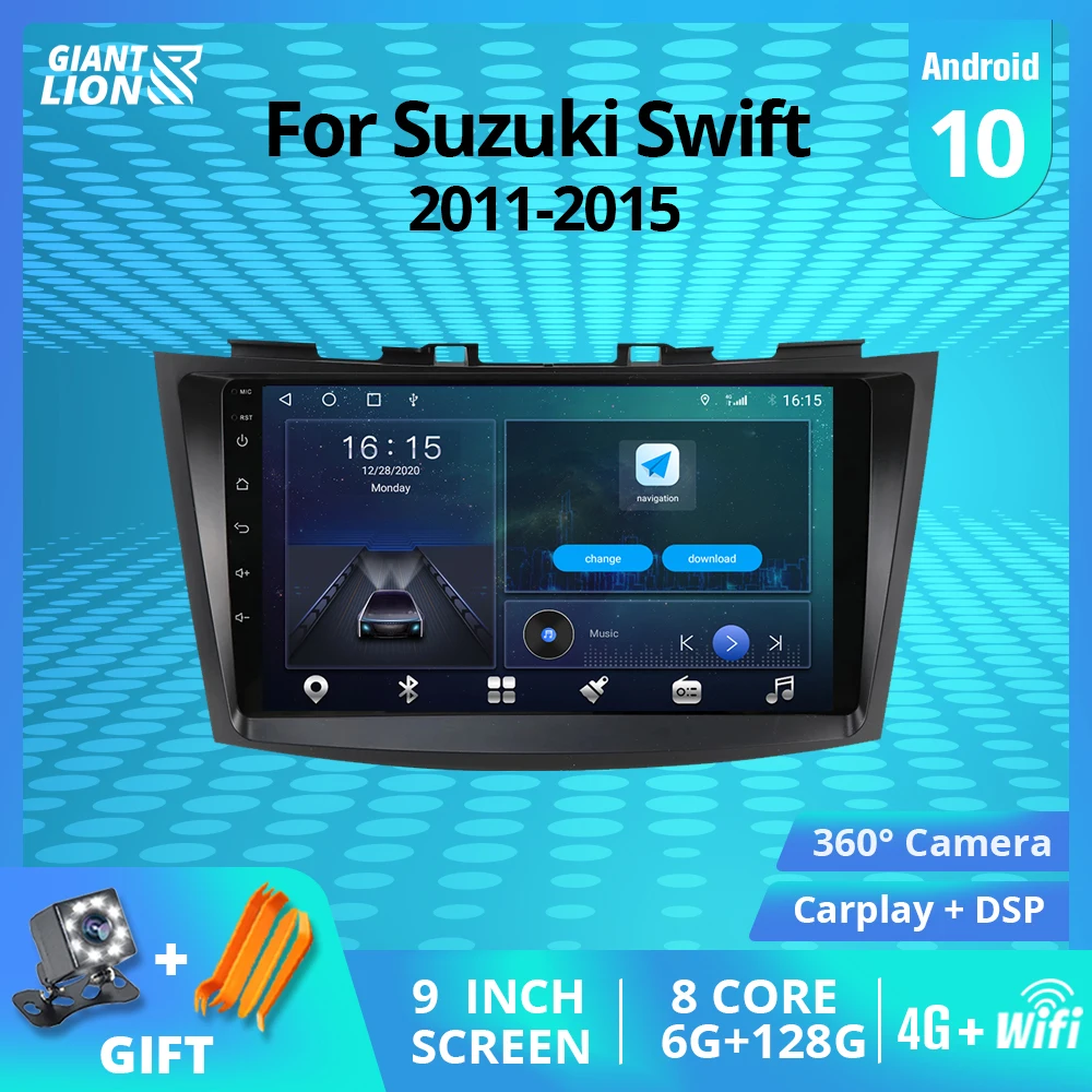 2DIN Android10.0 автомобиль радио для Suzuki Swift 2011 2015 GPS навигации стереофонический