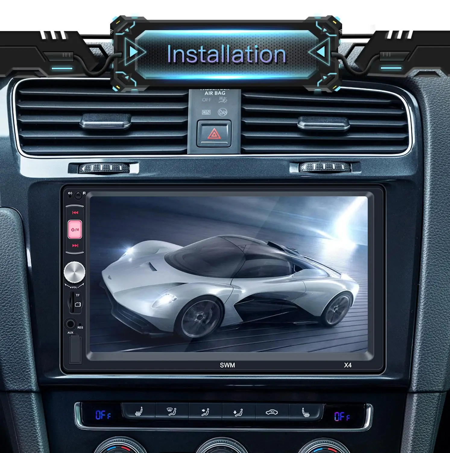 Автомагнитола автомобильное стерео радио FM Aux вход приемник SD USB In-dash 2 din 7 дюймов