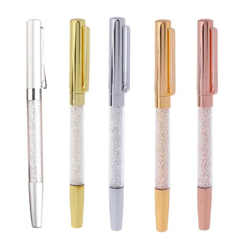 Новинка 2019 креативная металлическая шариковая ручка с кристаллами и