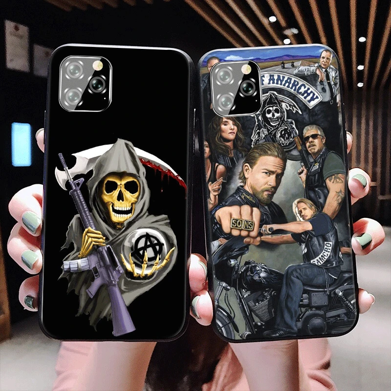 sons of anarchy Personalised Phone Case For Iphone 5 5s 6 6s 7 8 Plus X XR XS Max 11 Pro SE 2020 Soft Black Shell | Мобильные