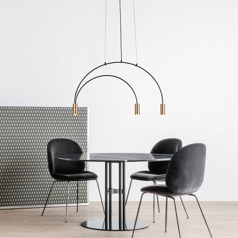 Современная Минималистичная художественная люстра из кованого железа