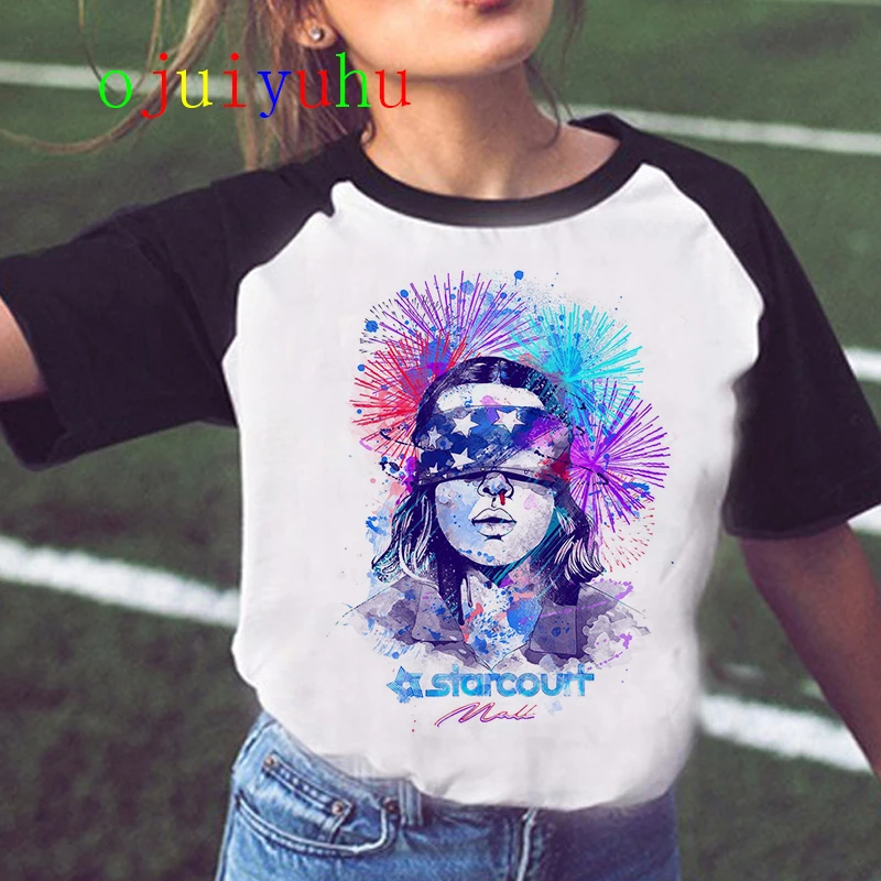 Футболка женская в стиле Харадзюку с рисунком странных вещей забавным