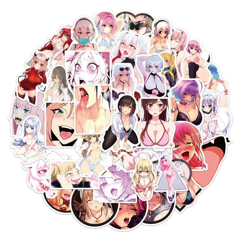 10/50 шт. аниме Hentai Сексуальная пинап Банни девушка вайфу Наклейка s pack чемодан