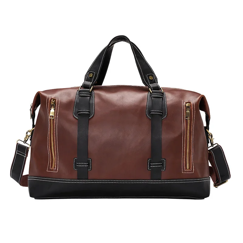 Модная Дорожная сумка из искусственной кожи для мужчин и женщин дорожная ручная