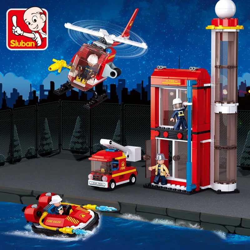 Пожарная сигнализация SLuban 425 0628 шт. обучающее здание Сборная модель для мальчиков