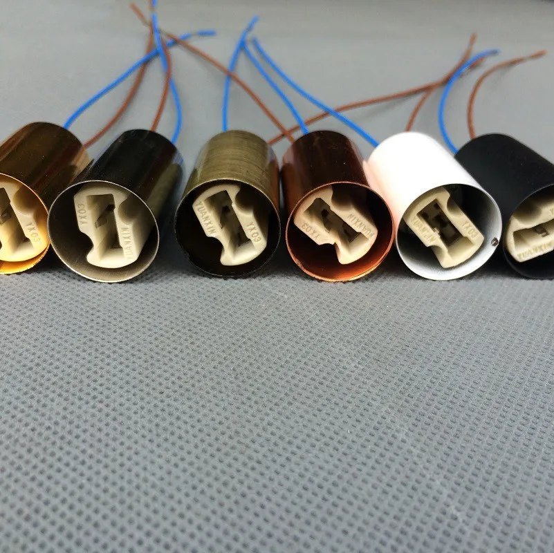 

G9 halogen ceramic lamp holder lamp holder with lamp cup with high temperature wire chandelier crystal lighting accessories