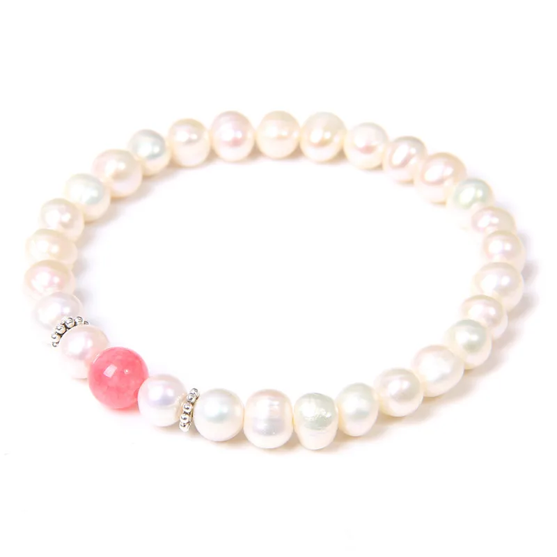 Браслеты из натурального белого жемчуга для женщин Изящные Ювелирные изделия