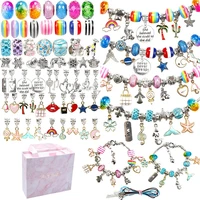 pandora bracelet diy beading accessories set sweet charm bracelet necklace jewelry making kit craft children creative christmas