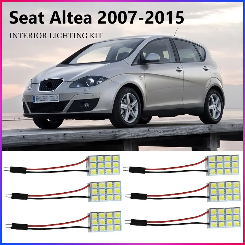 

ShinMan 6pcs LED CAR Light Car LED Interior Car lighting For Seat Alteat 2007-2015 LED Interior Light kit LED Car interior light