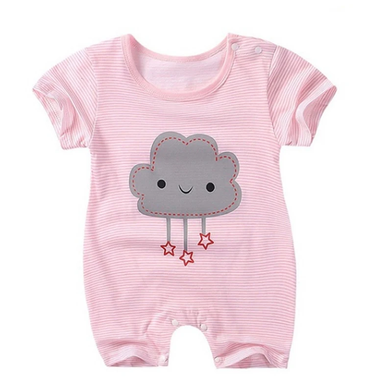 

Bear Style Rompers Cloud five-star Baby short-sleeved Jumpsuit Baby Summer Dress Pajamas Infant Newborn Summer Clothes