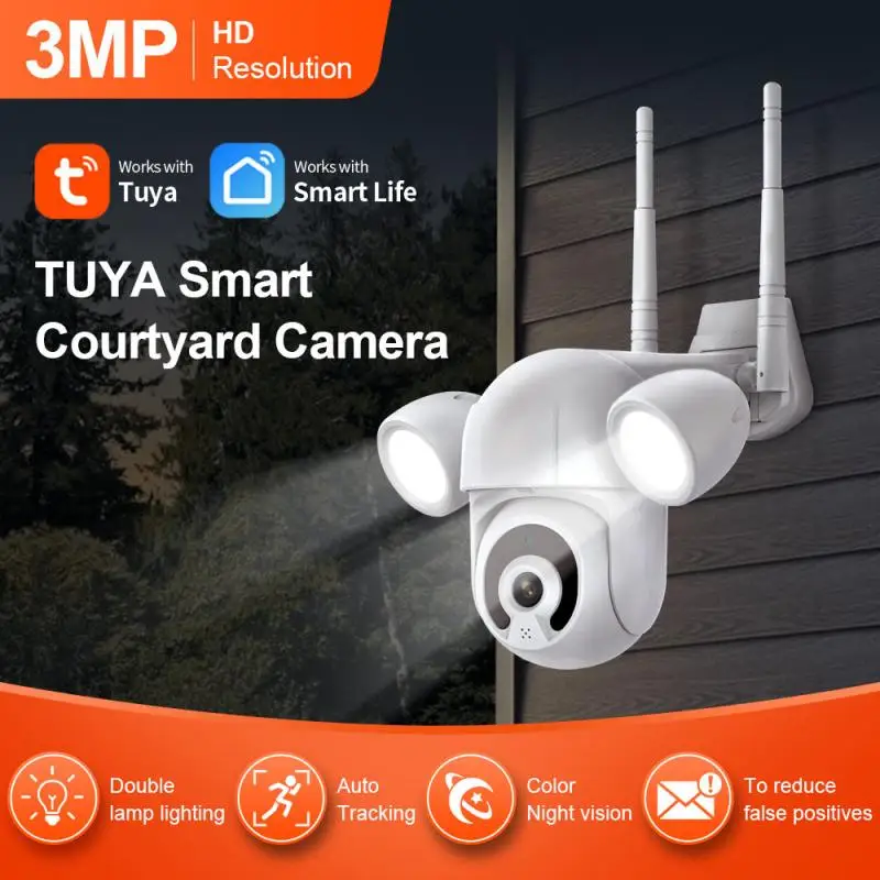

IP-камера Tuya 3 Мп для системы видеонаблюдения, PTZ, Wi-Fi, 1080P