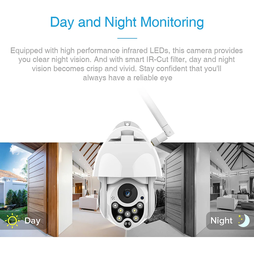 YCC365 1080P 2.0MP Водонепроницаемая ip камера наружная WiFi CCTV беспроводная