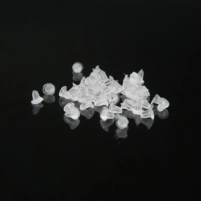 200 шт./упак. Мягкие силиконовые прозрачные туннели с пробкой для пирсинга прочные