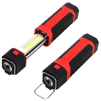 led cob work light camp outdoors magnetic flashlight torch for home camping traveling portable light hook clip waterproof