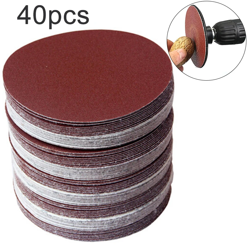 40pcs/Set 3 Inch 75mm-80mm Sanding Discs Hook Loop Sandpaper Abrasive Sand Sheets 320/400/600 /800/1000/1200/1500/2000 Grit