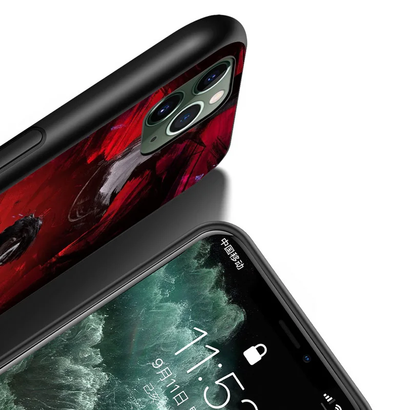 

Anime P5 Persona For iPhone 12 11 XS Pro Max Mini XR X 8 7 6 6S Plus 5 SE 2020 Black Cover Phone Case