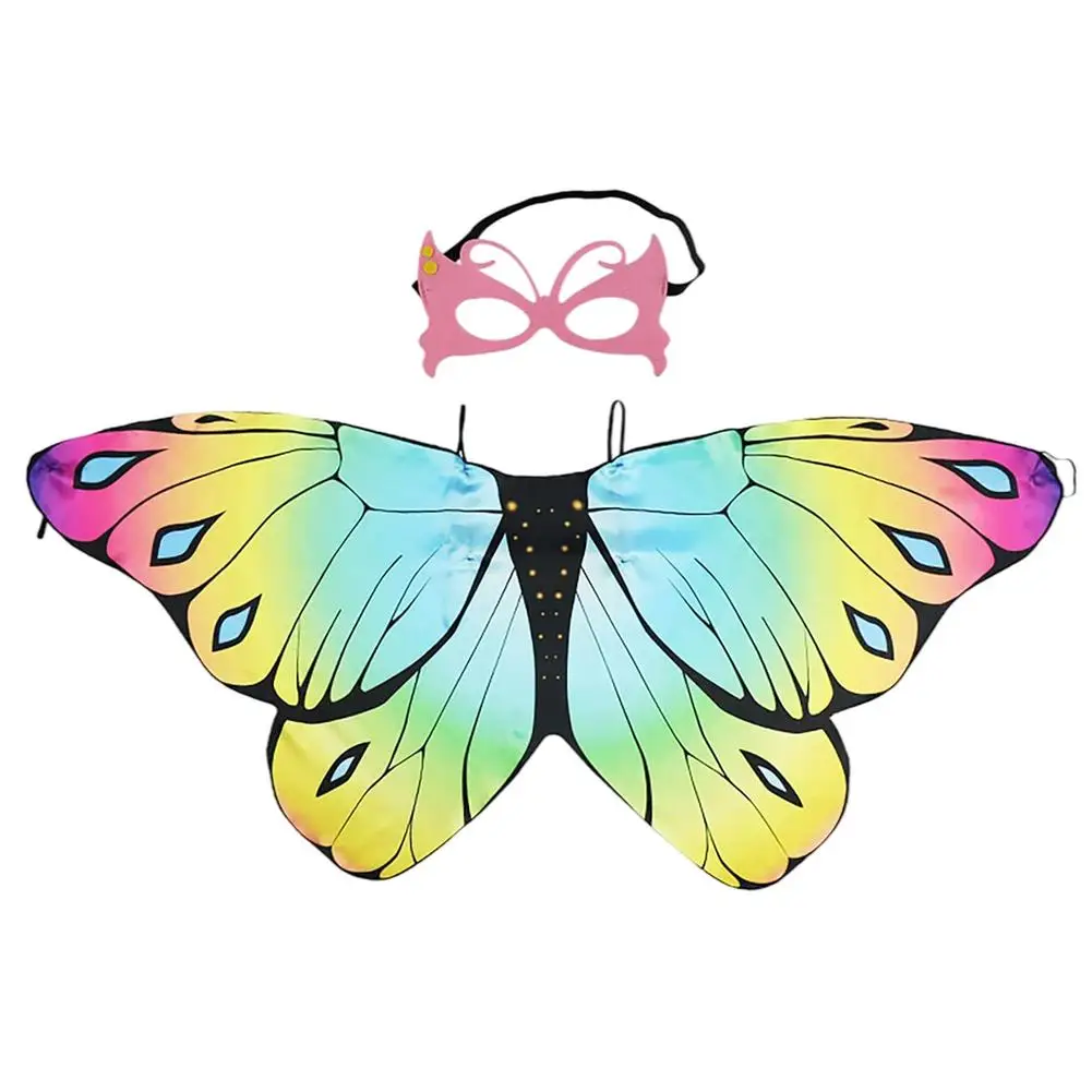 

Butterfly Wings Halloween Costume Rainbow Angel Wings For Kids Girls Sparkling Cartoon Costume Accessory Monarch Butterfly Rainb