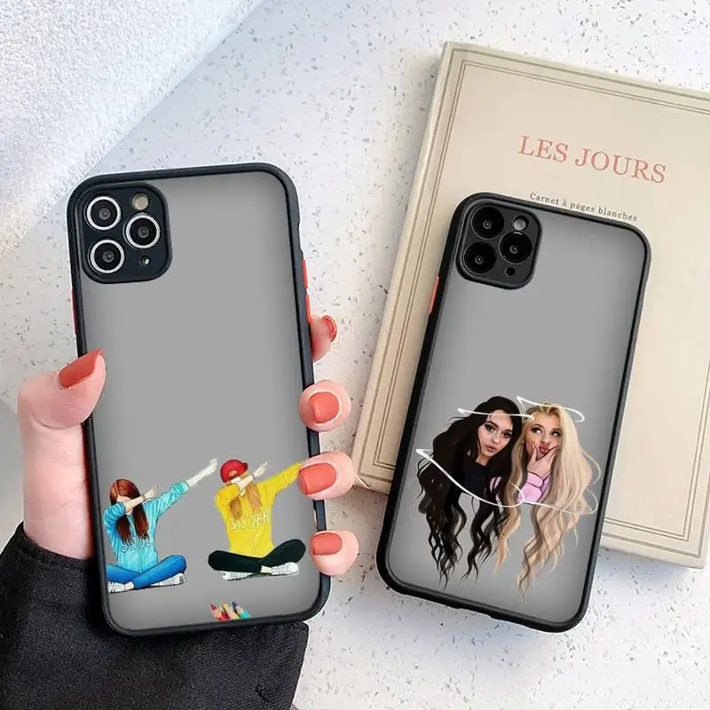 

best friends Phone Case For iphone 13 12 11 8 7 plus mini x xs xr pro max matte transparent cover