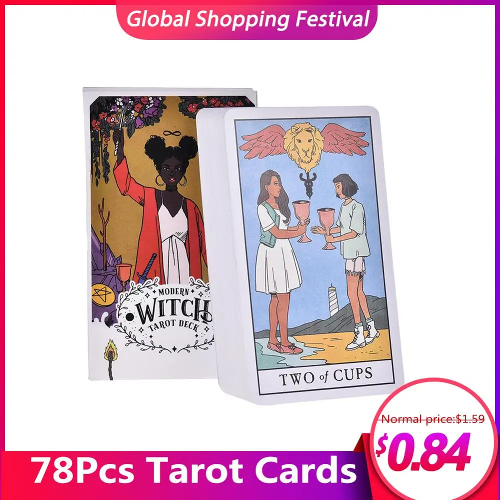 78 шт. Современная ведьма светильник Seer для колода карт Таро Oracle карты английский