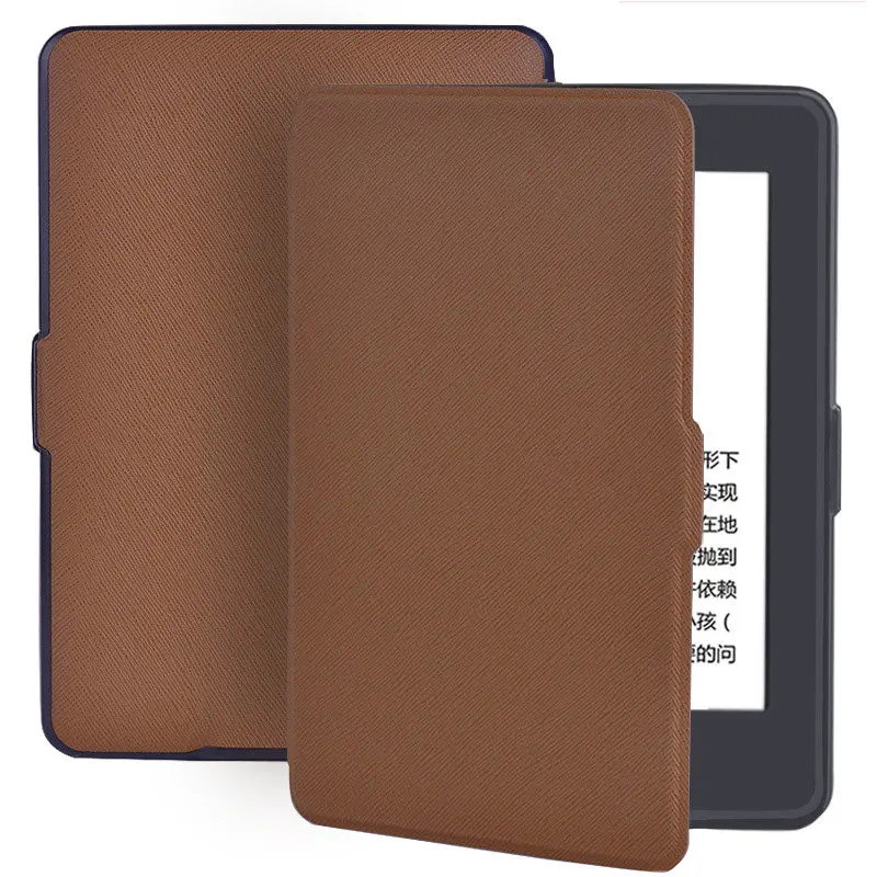 Brown Тонкий Модный чехол для Amazon Kindle Paperwhite 1 2 3 из искусственной кожи Ультратонкий чехол для планшета Smart для Kindle Paperwhite 6' электронная книга - Цвет: Brown