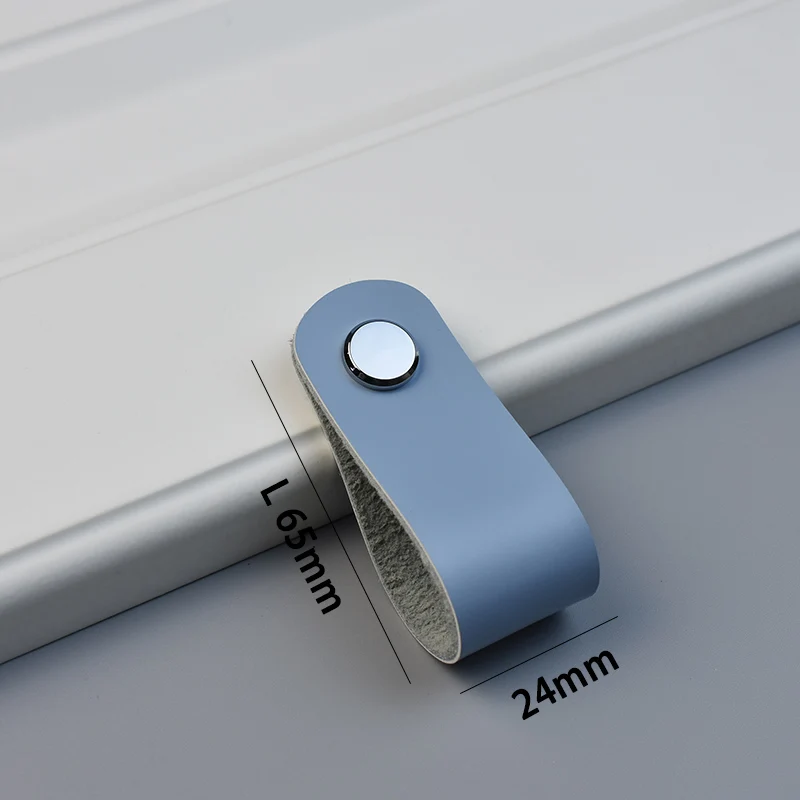 

AOYIHOM кухонный шкаф для хранения, светло-голубая кожаная мебельная ручка, используемая для внутренней гостиной, ящика, дверная ручка шкафа