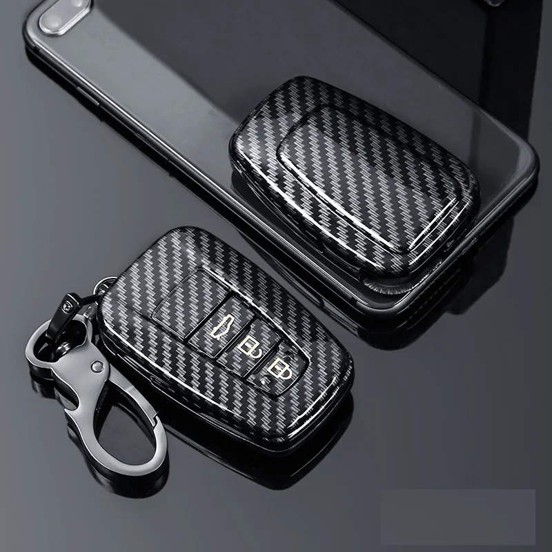 Глянцевый чехол для автомобильного брелка из АБС-пластика Toyota Camry Corolla C-HR с чехлом