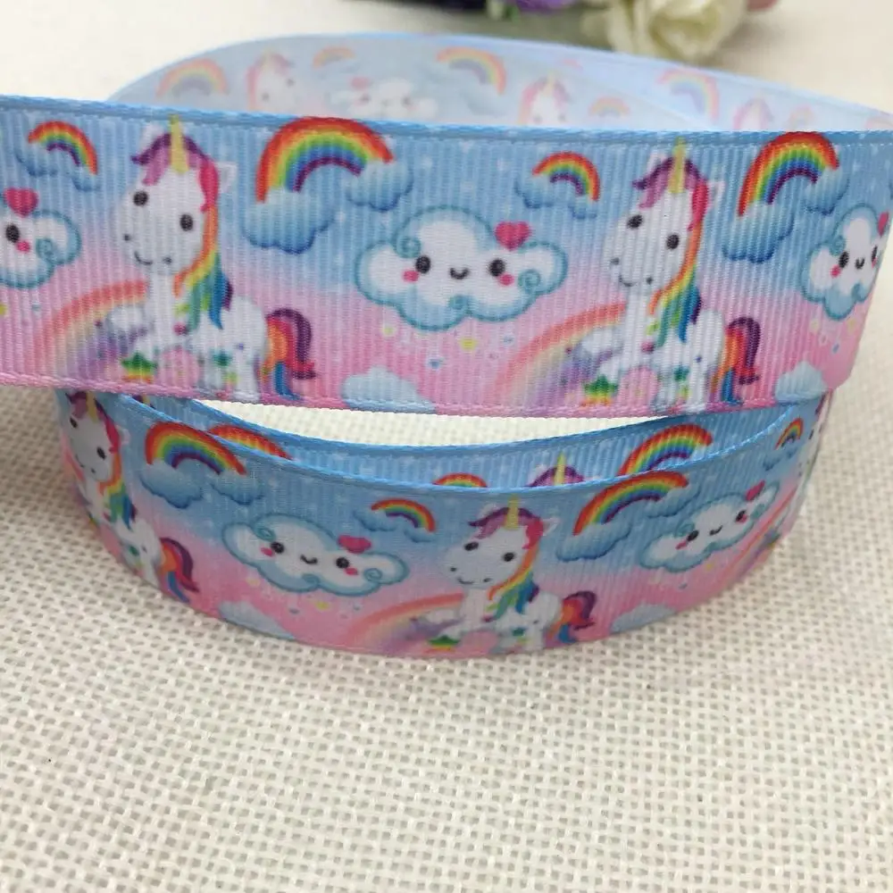 1 &quot25 мм Новый мультяшный Радужный Единорог с принтом Складной эластичный