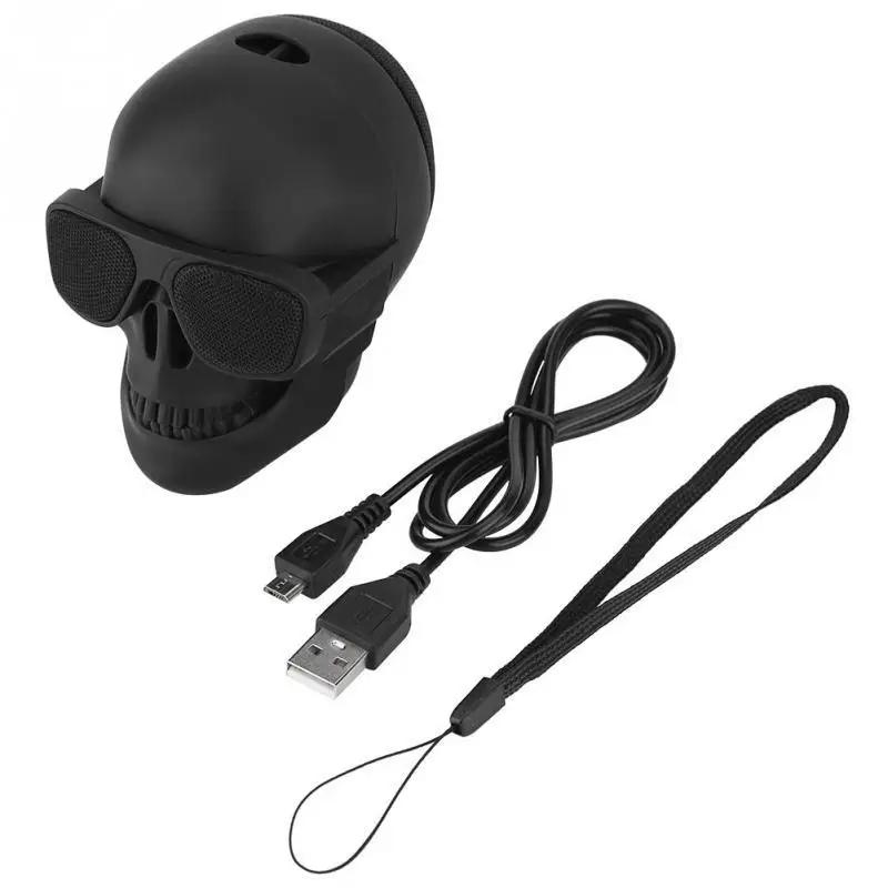 

Subwoofer Loud Bluetooth Speaker Heavy Bass Wireless Speaker Skull Music Player Support TF Card Radio Speaker Cabinet