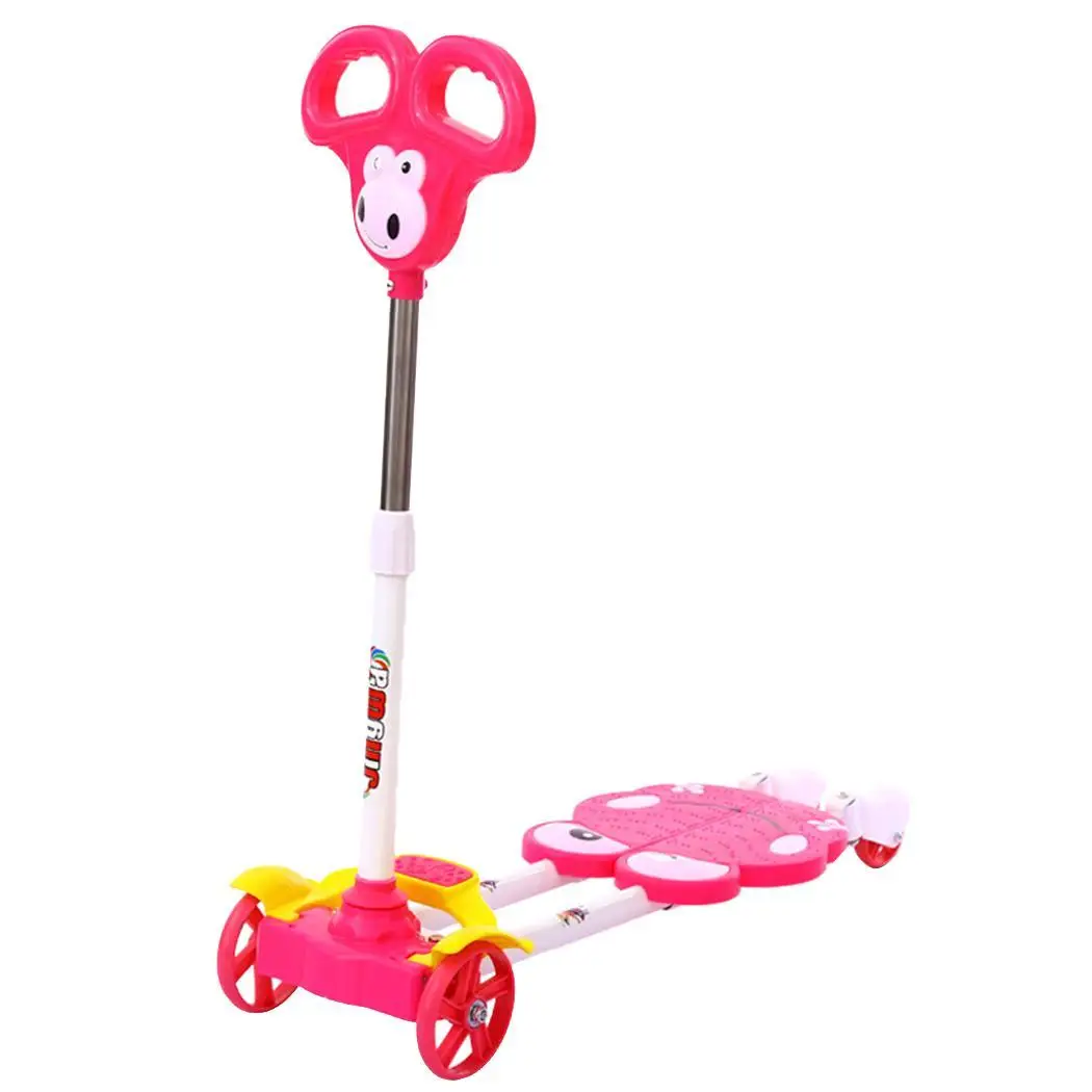 Children Four-Wheeled Scooter Outdoor Frog-Type Swing Kids Kick 75-85cm/29.5-33.5inch 2-8 Years old | Спорт и развлечения