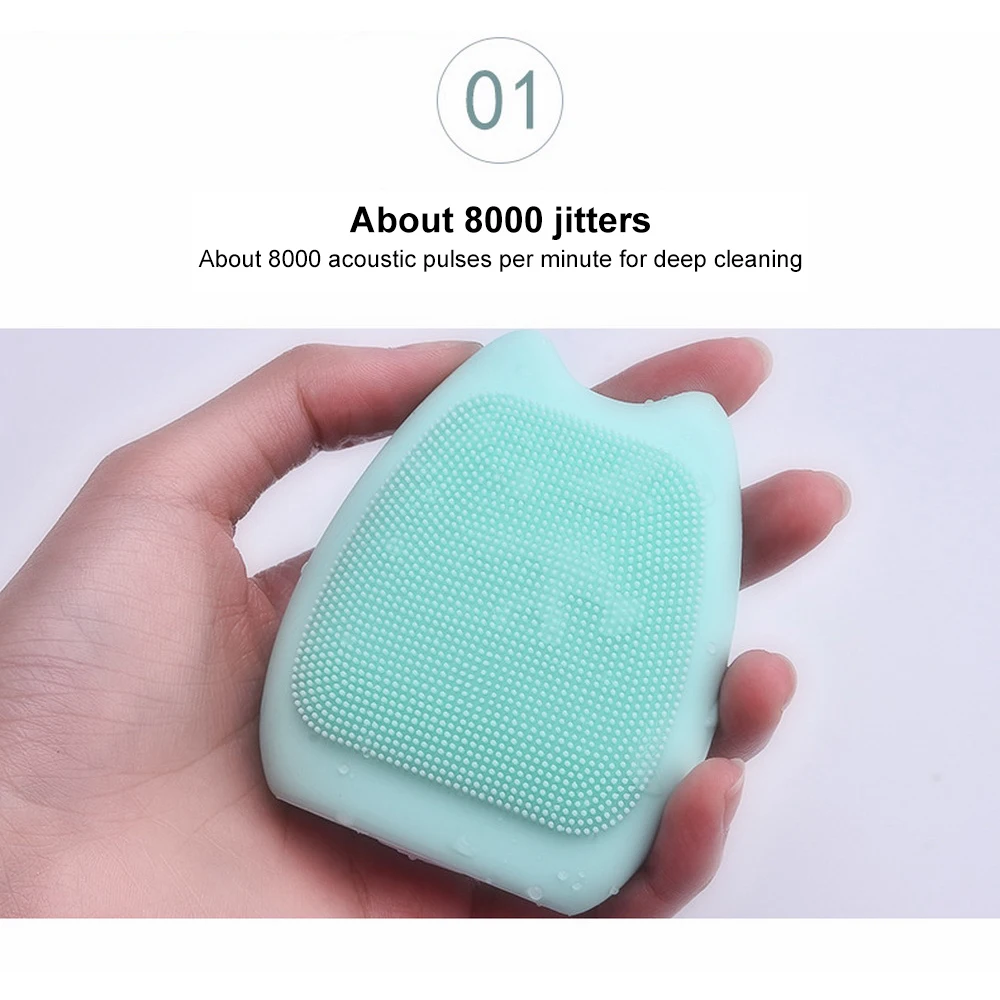 Электрическое Силиконовое очищающее средство для лица Очищающая щетка