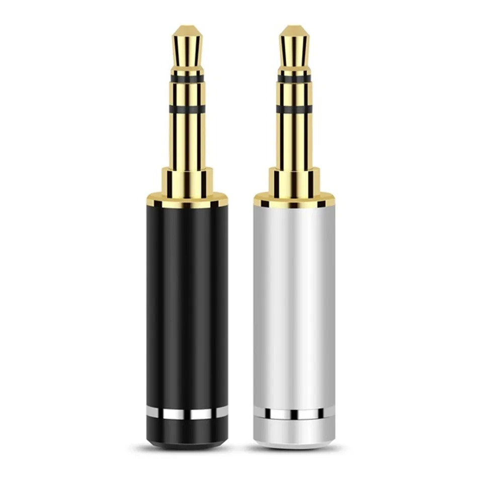 

Gold Plated Connector 3.5 mm Jack 3 Poles Earphone Plug Splice Audio Adapter HiFi Headphone Terminal For 6mm Speaker Cable