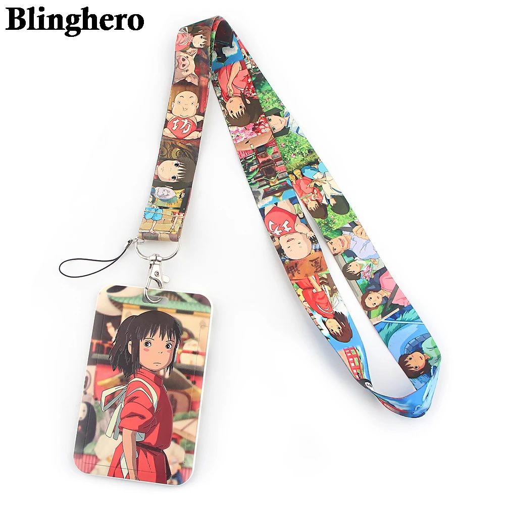 

CB171 Anime Cartoon Keychain Lanyards ID Badge Holder ID Card Passport Gym Cell Phone Badge Holder Key Band Gifts