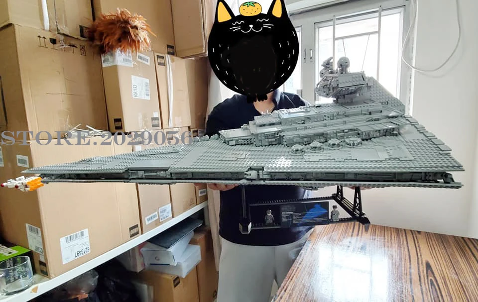 75252, новинка, UCS, имперский Звездный разрушитель, серия Звездных войн, 5278 шт., модели, строительные блоки, 81098, детские игрушки