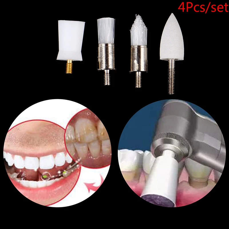 

4pc/set Multifunction Electric Tooth Polisher Dental Stain Plaque Remover Teeth Whitening Cleaning Odontologia Remove Tooth Dirt