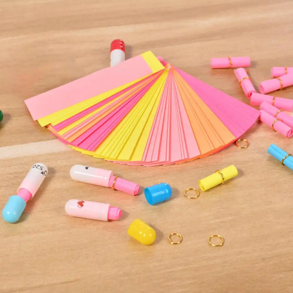 50/100pcs/Lot Message in Bottle Cute Capsule Letter Love Pill Clear Color Mini Wish Christmas present Holiday Gif | Канцтовары для