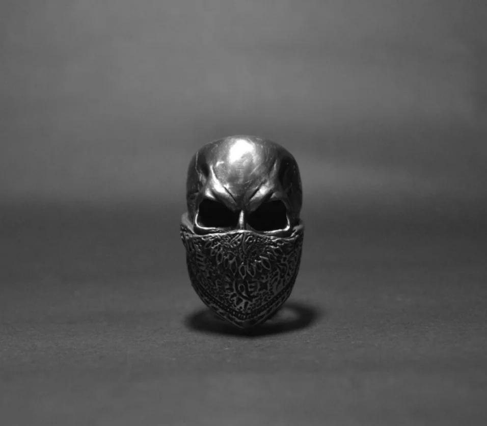 Мужское кольцо Anillo Hombre из нержавеющей стали с готическим черепом и маской