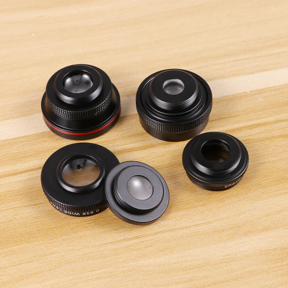 

6 in 1 Phone Lens Set Macro Fisheye Camera Lens Wide Angle Telephoto Lens with Clip for Smartphone (Black)