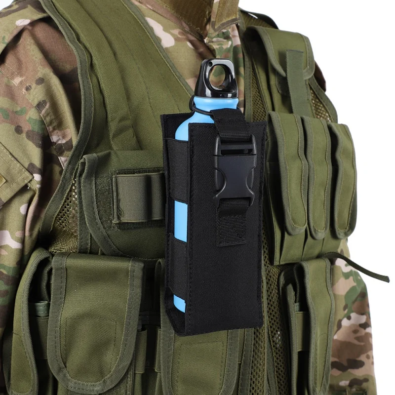 Tactical Molle Water Bottle Pouch Nylon Military Canteen Cover Holster Outdoor Travel Kettle Bag | Спорт и развлечения