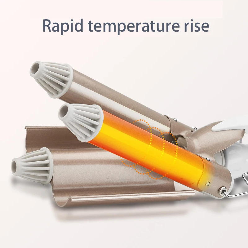 Щипцы для завивки волос с 3 бочками электрические плойки 22 мм 25 ролики волн