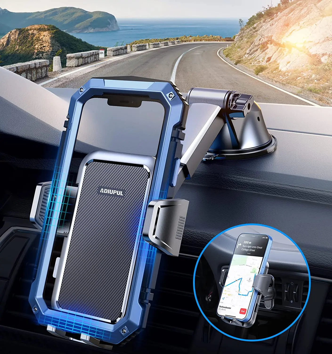 

Автомобильные крепления для телефонов, универсальные автомобильные крепления 3 в 1 для телефонов [обновление клея и никогда не ослабля】, пр...