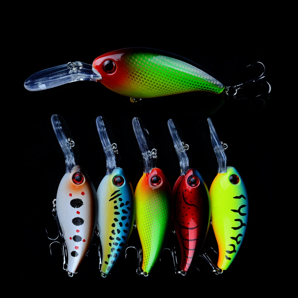 

1pcs 10cm 14g Artificial Bait Crankbait Fishing Lure Minnow Wobblers Tackle pesca Swim Crank Bait Bass Fishing Lure With 3D Eyes