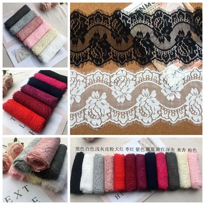 12 цветов сетчатая розовая Цветочная кружевная отделка 17 см широкая материал для